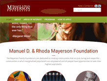 Tablet Screenshot of mayersonfoundation.org